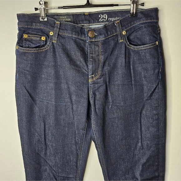 J. Crew Matchstick Straight Leg Slim Fit Dark Wash Demim Jeans Size 29 Regular - Picture 7 of 10